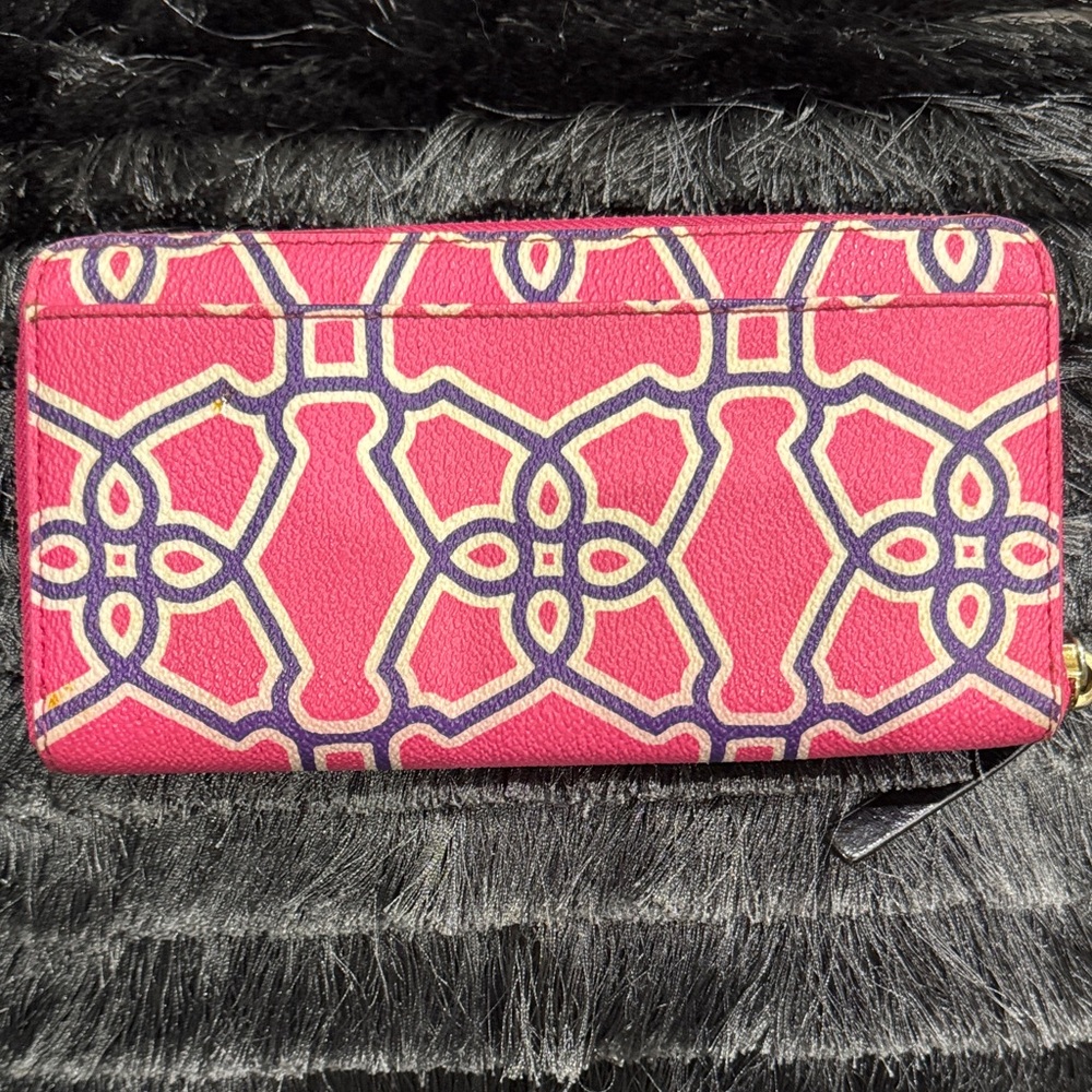 kate spade Pink Geometric Zip-Around Wallet - Picture 3 of 9